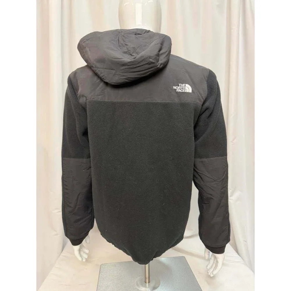 The North Face Denali 2 Hoodie Mens Medium TNF Black Fleece Full Zip Jacket NEW
